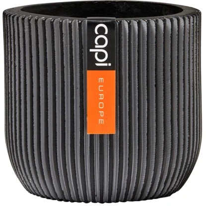 Capi Pflanztopf Groove Kugel Oval Schwarz 24 Cm X 21 Cm 3 Capi Pflanztopf Groove Kugel Oval Schwarz 24 Cm X 21 Cm