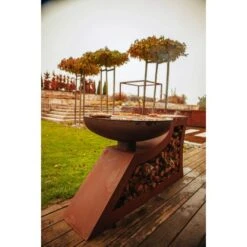 Ferrum Art Design Feuerstelle L-Form Rost -Online Gartenmöbel 1310713 10