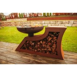 Ferrum Art Design Feuerstelle L-Form Rost -Online Gartenmöbel 1310713 2