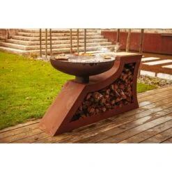 Ferrum Art Design Feuerstelle L-Form Rost -Online Gartenmöbel 1310713 3