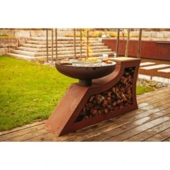 Ferrum Art Design Feuerstelle L-Form Rost -Online Gartenmöbel 1310713 4