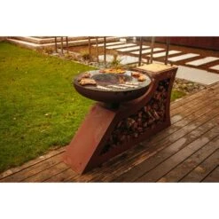 Ferrum Art Design Feuerstelle L-Form Rost -Online Gartenmöbel 1310713 5