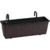Gartenfreude Balkonkasten Polyrattan 50 Cm X 19 Cm Mocca Mit Bewässerungssystem -Online Gartenmöbel 159793 4655