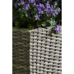 Gartenfreude Balkonkasten Polyrattan 47 Cm X 17 Cm Naturfarben 2 Stück -Online Gartenmöbel 159825 4655 pt 02
