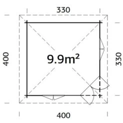 Palmako Holz-Pavillon Melanie Klar Imprägniert 330 Cm X 330 Cm Inkl.Fußboden 7 Palmako Holz-Pavillon Melanie Klar Imprägniert 330 Cm X 330 Cm Inkl.Fußboden -Online Gartenmöbel 161205 4980 Grundriss
