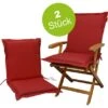 Indoba® 2 X Sitzauflage Niederlehner Premium95°C Vollwaschbar Rot 100x50 Cm -Online Gartenmöbel 356878 11001300 01
