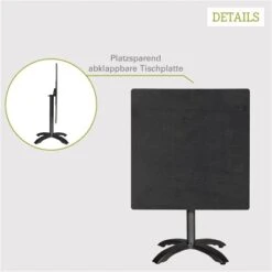 Acamp HPL Tisch Acaplan 80 Cm X 80 Cm Anthrazit-Cemento 14 Acamp HPL Tisch Acaplan 80 Cm X 80 Cm Anthrazit-Cemento -Online Gartenmöbel 4013556563611 4462 04