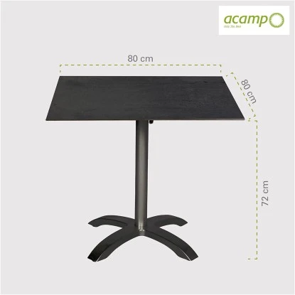 Acamp HPL Tisch Acaplan 80 Cm X 80 Cm Anthrazit-Cemento 7 Acamp HPL Tisch Acaplan 80 Cm X 80 Cm Anthrazit-Cemento – Bild 5