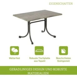 Acamp Tisch Boulevard 120 Cm X 80 Cm Anthrazit-Cemento -Online Gartenmöbel 4013556566391 4545 04