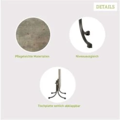 Acamp Tisch Boulevard 120 Cm X 80 Cm Anthrazit-Cemento -Online Gartenmöbel 4013556566391 4546 05