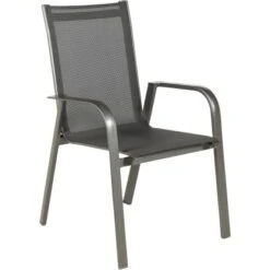 Acamp Set 4x Stapelsessel Urban 54 Cm X 60 Cm X 82 Cm Anthrazit-Carbon