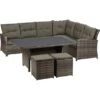 Lounge-Set Mit Esstisch Vermont 5-teilig Polyrattan Rechts Shadow Earth -Online Gartenmöbel 4048124987049 S05 220818