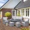 Lounge-Set Mit Esstisch Vermont 6-teilig Aus Polyrattan Wave Cliff -Online Gartenmöbel 4048124987230 AB 01