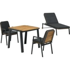 Dining-Sessel Olary 69,5 Cm X 60 Cm X 86 Cm Akazienholz Dunkelgrau -Online Gartenmöbel 4048126617579 30
