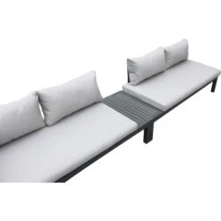 Gartenfreude Alu-Lounge Mit Latten In Holzoptik Aus PS Und Wasserabw. Kissen -Online Gartenmöbel 4251083906017 4655 03