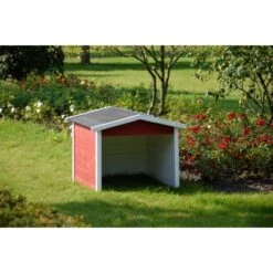 Dobar Garage Für Mähroboter Rot -Online Gartenmöbel 4637 maehrobotergarage 06