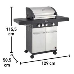 Jamestown 3-Brenner Gasgrill Maddox -Online Gartenmöbel 8460230 VM01 221220