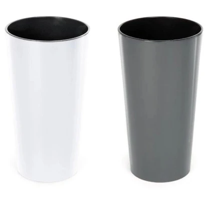 Siena Garden Pflanzgefäß Modern Lille Weiß Ø 25x46,5 Cm 4 Siena Garden Pflanzgefäß Modern Lille Weiß Ø 25x46,5 Cm – Bild 2