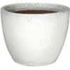 M Collections Pflanztopf Egg Pot Glazed 30 Cm X 30 Cm Weiß -Online Gartenmöbel 8714075960825 4635 S 01