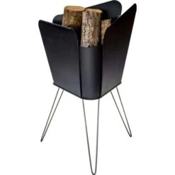 VASNER Merive M2 Feuerkorb Mittelhoch Abgerundet Schwarz