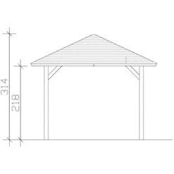 Skan Holz Holz-Pavillon Orleans 1 Schiefergrau Lasiert 294 Cm X 576 Cm -Online Gartenmöbel pavillon bild5 3718081331