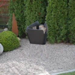 VASNER Merive M2 Feuerkorb Mittelhoch Abgerundet Schwarz -Online Gartenmöbel sign garten terrasse mood2