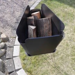 VASNER Merive M2 Feuerkorb Mittelhoch Abgerundet Schwarz -Online Gartenmöbel sign garten terrasse mood5